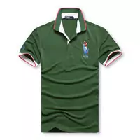 t-shirt hommes polo ralph lauren sport cotton 2013 high collar choi ma green